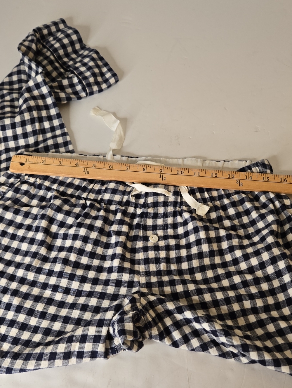 J Crew Flannel Black And White Check Pajamas Size Small - Picture 6 of 8